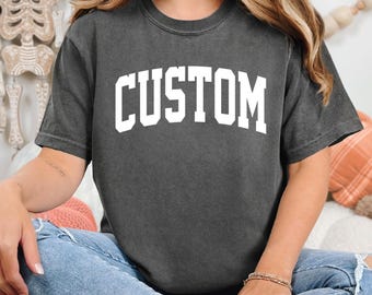 Comfort Colors Custom Text Shirt, Game Day Mascot Tee