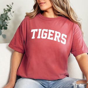 Comfort Colors, Tigers Shirt, Tigers Team Mascot Shirt, Tigers Mascot Shirt, Tigers Team Shirt, Tigers School Shirt, Tigers Mom Shirt