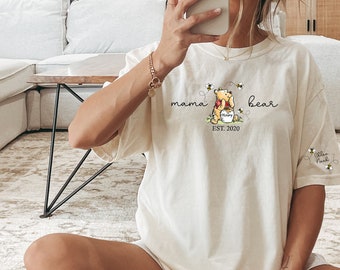 Comfort Colors Mama Bear Shirt, Family Matching Tee