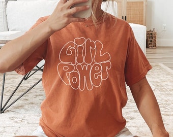 Comfort Colors Feministisches Shirt, Girl Power Tee