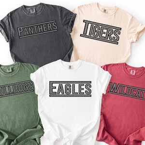 Comfort Colors Custom Mascot Shirt, School Spirit Tee