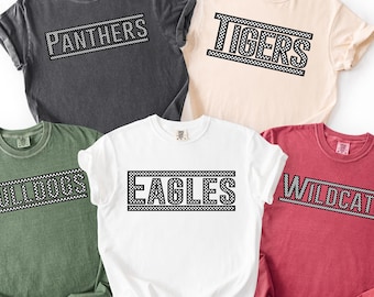 Comfort Colors Custom Mascot Shirt, School Spirit Tee