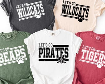 Comfort Colors School Mascot Shirt, Team Spirit Shirt