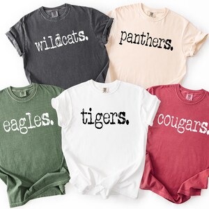 Comfort Colors School Mascot Shirt, Team Spirit Shirt