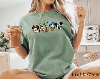 Colores cómodos, camiseta de Mickey y sus amigos, camiseta de Mickey Mouse, camiseta de Disney World, Mickey y Minnie, camisetas de Disney, Mickey Mouse