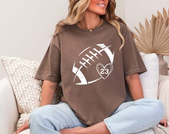 Comfort Colors, Custom Number Shirt, Football Number Shirt, Custom Jersey Number Shirt, Personalized Football Number, Football Mom Shirt