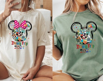 Komfortfarben, Mickey und Freund Shirt, Disney Schloss Shirt, Disneyland Shirt, Mickey und Minnie Shirt, Disney Urlaub Shirt, Disney Shirt