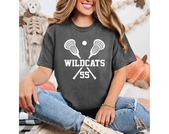 Comfort Colors Lacrosse Team Shirt, Personalized Mom Shirt