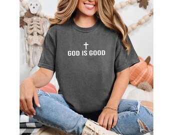Chemise couleurs confort Dieu est bon, t-shirt Christian Faith