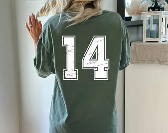Comfort Colors Benutzerdefinierte Nummer Shirt, Game Day Tee