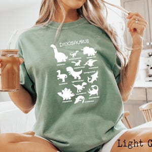 Comfort Colors, Dinosaur Skeleton Shirt, Dinosaur Species Shirt, Dinosaur Shirt, Dinosaur Birthday Shirt, T-Rex Shirt, Paleontology Shirt