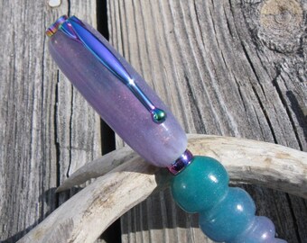 Purple and Teal Sparkle Twist Pen