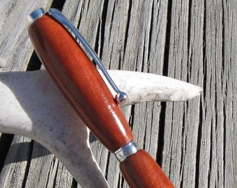 Red Heart Wood Slimline Twist Pen