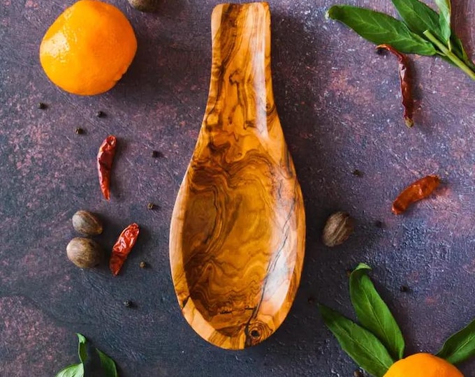 Tunisian Olive Wood Spoon Rest