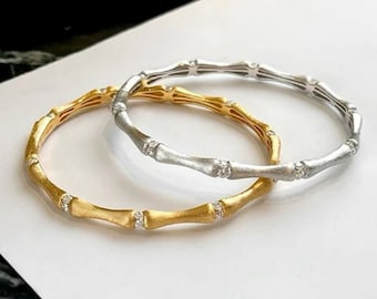 ヴィンテージ グッチ 925 スターリングシルバー バンブー ホースビット