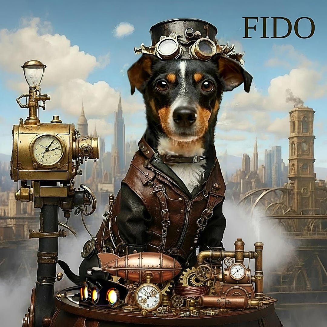 Custom Pet Portrait , Steampunk Digital Photo , Personalized Picture ...