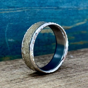 The Industrial Ring Concrete Ring for Men Unique Titanium - Etsy