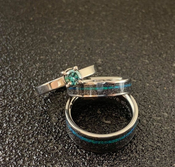 Custom matching wedding bands discount