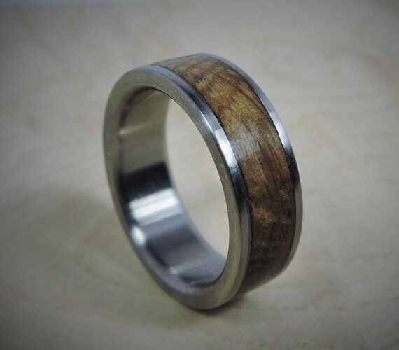 Titanium Ring Wood Ring Custom Made Ring Wedding Ring | Etsy