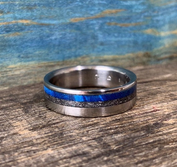 Titanium and meteorite ring online