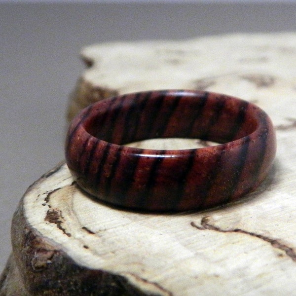 Wood Ring, Cocobolo Ring, Wooden Ring, Custom Made Ring, Mens Ring, Womens Ring, Wedding Ring, Eco Friendly Ring, Wooden Wedding Ring