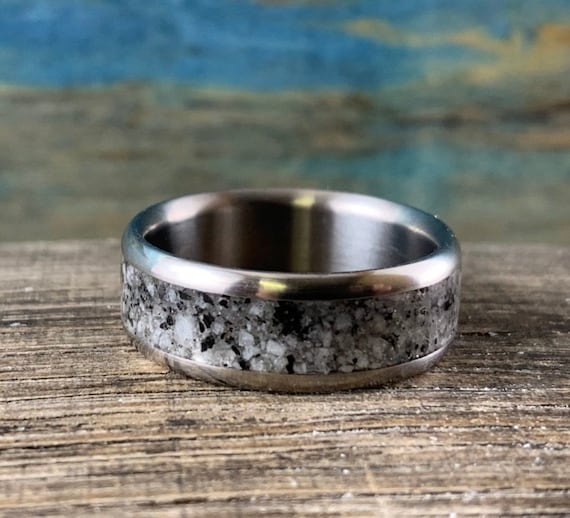 Granite wedding ring