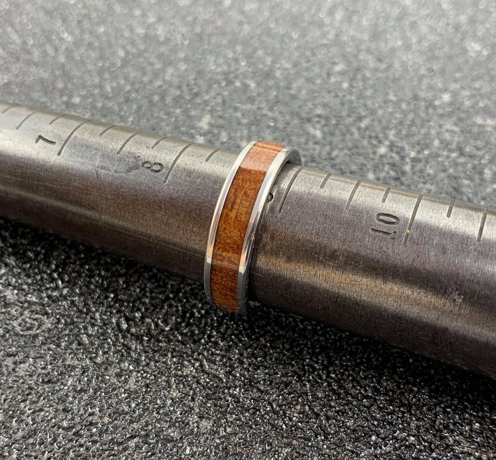 New Zealand Ancient Kauri Wood Ring Unique Titanium Mens Etsy