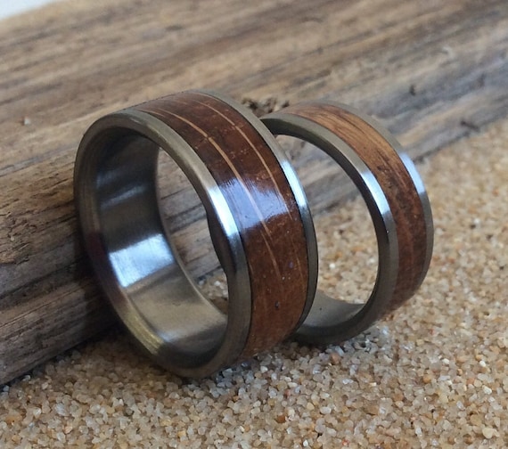 Titanium Rings Wood Rings Wedding Rings Charred Oak Whiskey Etsy Titanium Rings Wood Rings Wedding Rings Charred Oak Whiskey Etsy