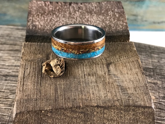 Oak barrel wedding rings discount