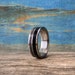 Men's Meteorite Ring - Exotic Wood Ring - Custom Made Wedding Band for ...