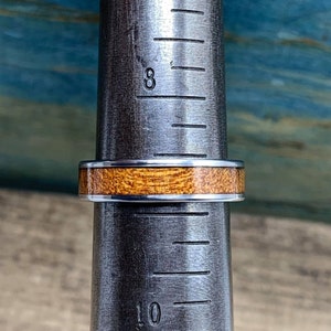 New Zealand Ancient Kauri Wood Ring- Unique Titanium Mens Wedding Band ...