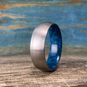 Titanium and Wood Ring - Wood Ring for Men - Men's Titanium Ring