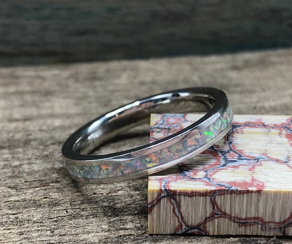 White opal hotsell silver ring