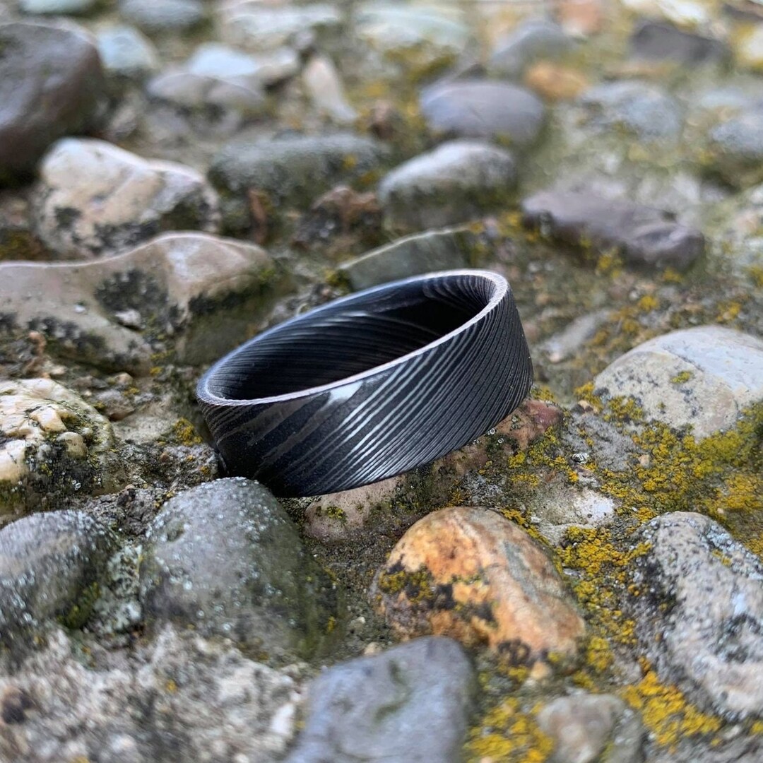 Damascus Steel Ring Men s Damascus Steel Wedding Band