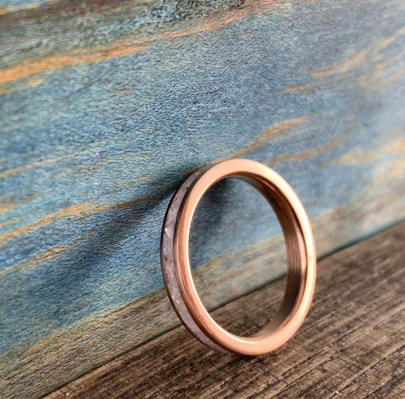 Pearl Ring Rose Gold 10k Dainty Wedding Ring Gold Etsy