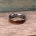 New Zealand Ancient Kauri Wood Ring Unique Titanium Mens Wedding Band ...