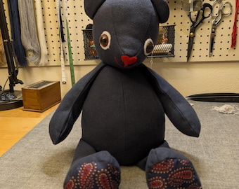 Navy Teddy Bear Stuffed Animal Soft Toy Made in USA