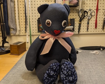 Navy Teddy Bear Stuffed Animal Soft Toy Made in USA