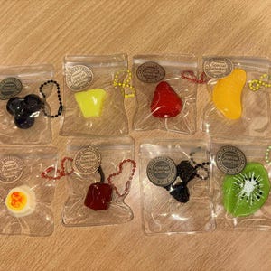 Squishy Fruit Keychain Realistic Squeeze Fidget Sensory Toy - Squishy Cute Fun Stress Relief Gift Idea