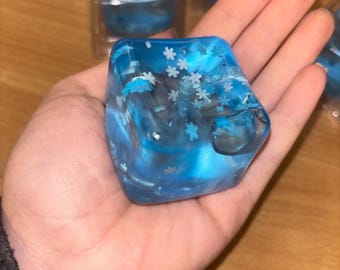Snowflake Nice Ice Cube Sensory Squishy Toy - Autism ADHD Friendly Self Regulation Anxiety Stress Relief Fun Stimulation Fidget Gift Idea