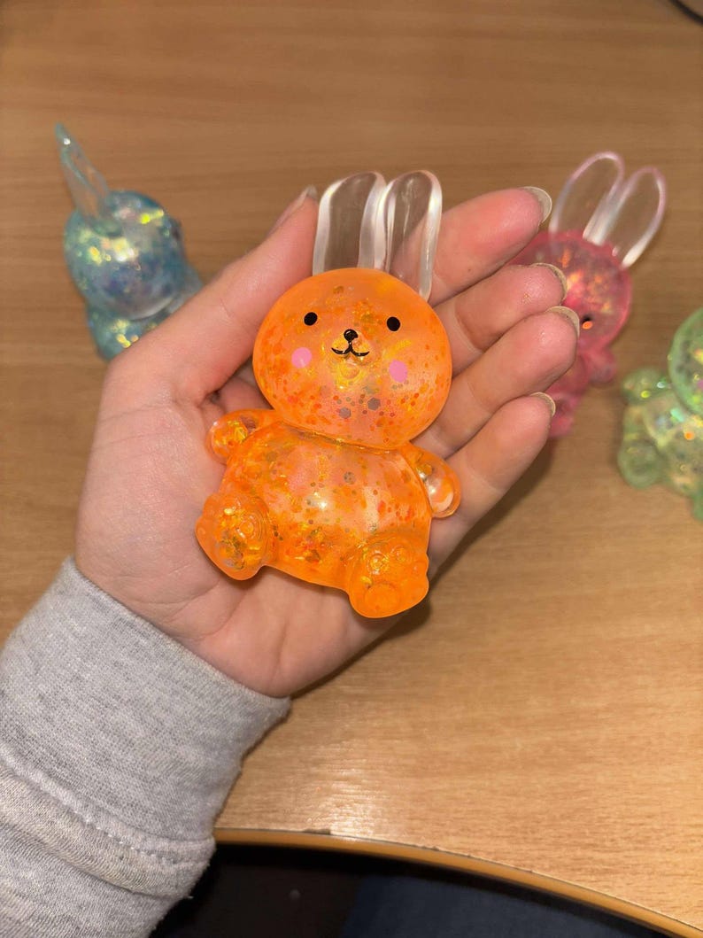 Sticky Rabbit Fidget Toy Bunny Rabbit Sensory Fidget Squishy Slow Release Toy - ADHD Autism ...