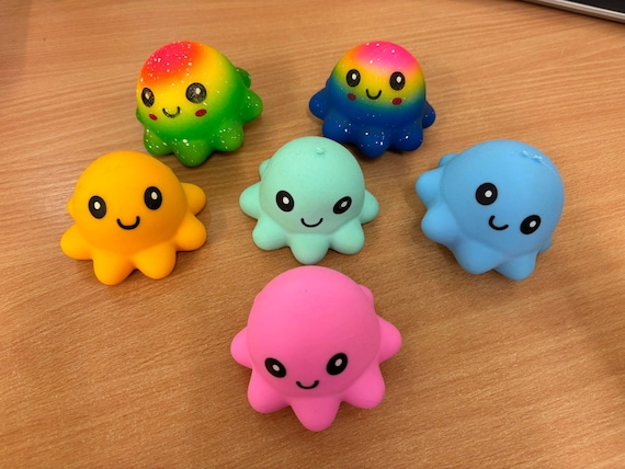 4 Pezzi Giocattoli Antistress Squeeze Polpo Squishy - Set Fidget Toy Sensoriali Per Ansia, ADHD, Autismo - Regalo Per Bambini E Adulti - 4