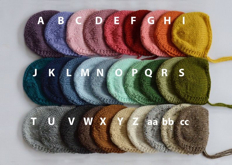 Classic Bonnet ANY Color newborn baby hat photography prop knit image 2
