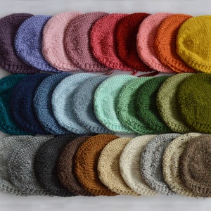 Classic Bonnet ANY Color newborn baby hat photography prop knit image 1