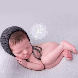 Classic Bonnet ANY Color newborn baby hat photography prop knit image 8