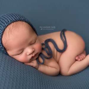 Classic Bonnet ANY Color newborn baby hat photography prop knit image 4