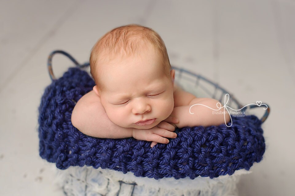 Navy Blue Mini Prop Blanket newborn baby photograph props Etsy