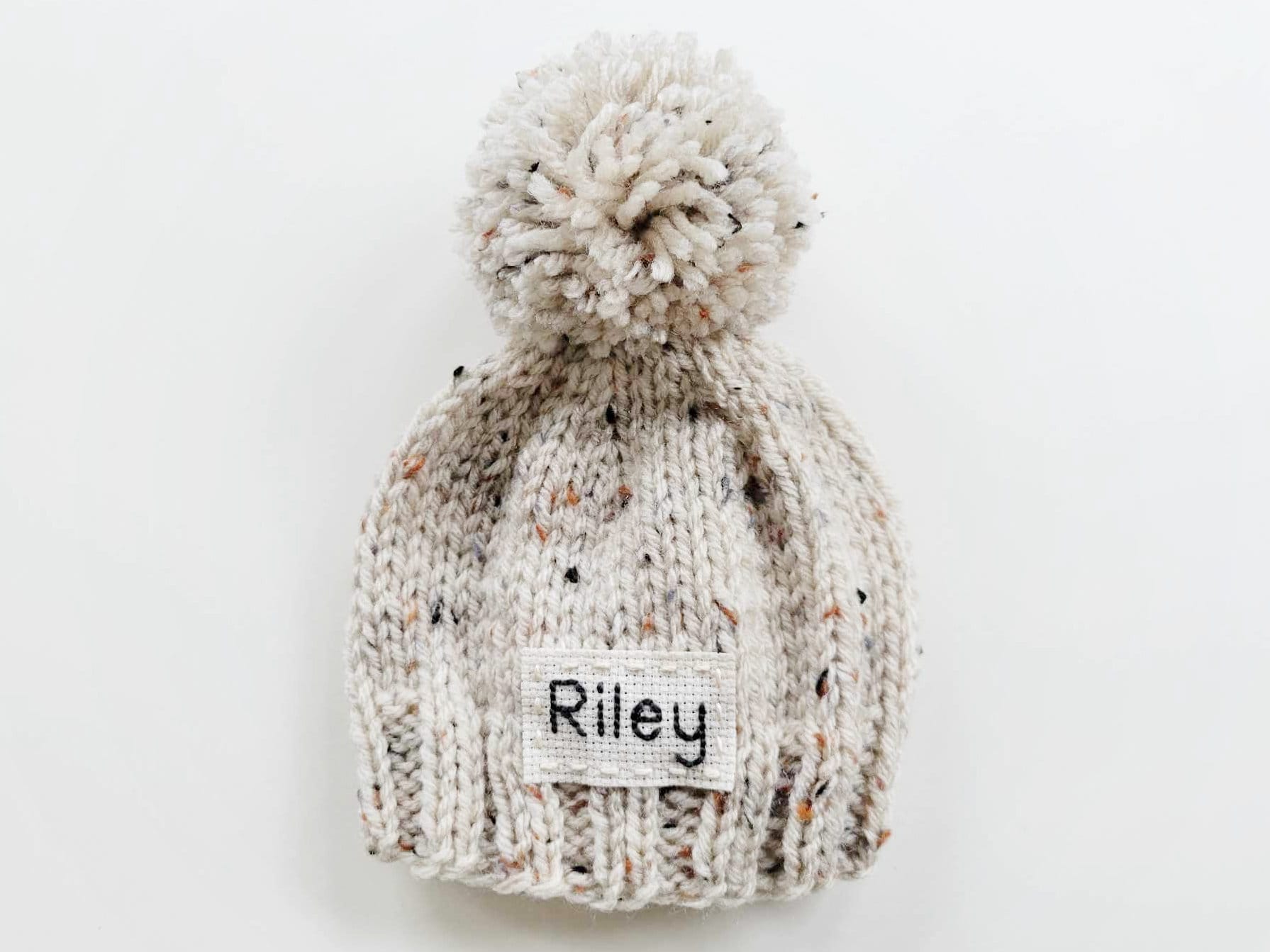 Vintage Fluffy Pom Pom Hat in White with Brown and Cream Accents Brown Pom Pom Hat - Etsy main image 4