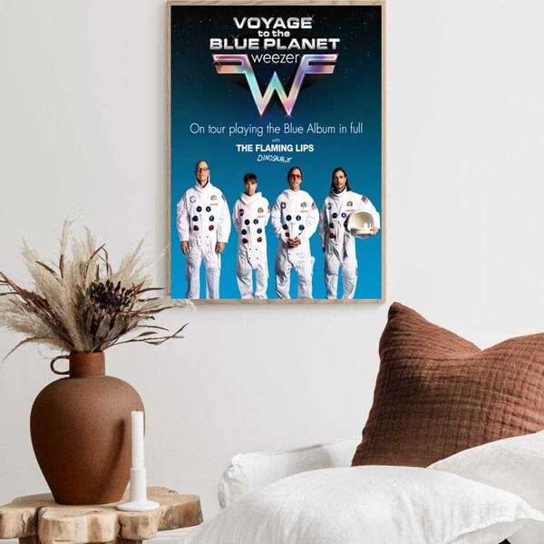 Weezer voyage to the bue planet 2024 Tour poster