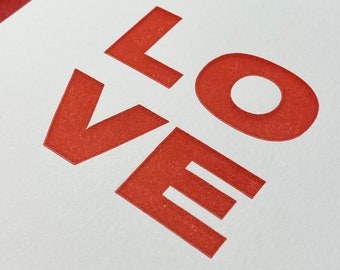 LOVE Letterpress Greeting Card